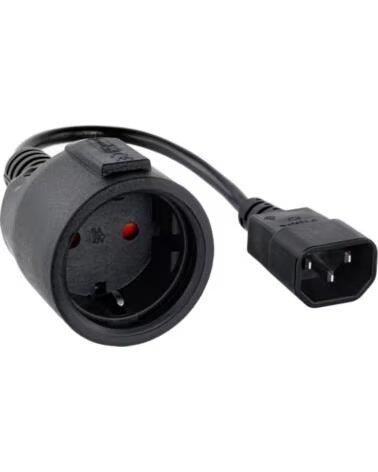 NANO CABLE Nanocable Cable Adaptador C14-M a CEE7-H 25cm
