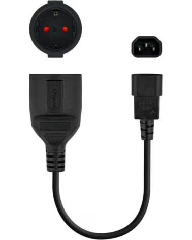 NANO CABLE Nanocable Cable Adaptador C14-M a CEE7-H 25cm