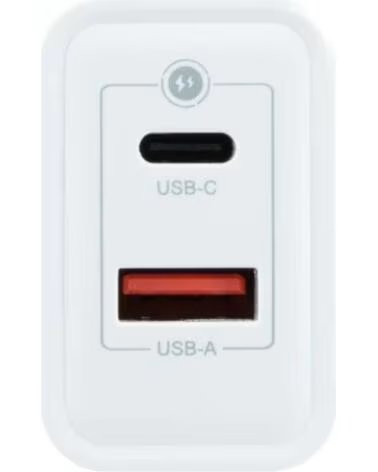 COOLBOX Cargador Pared GAN 45W USB-C-USB-A