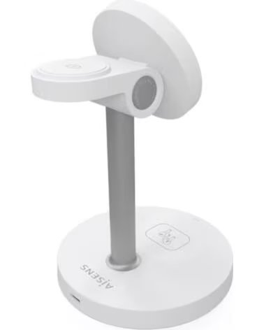 AISENS Cargador Inalambrico USBC 15W 3 en 1 Blanco