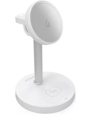 AISENS Cargador Inalambrico USBC 15W 3 en 1 Blanco