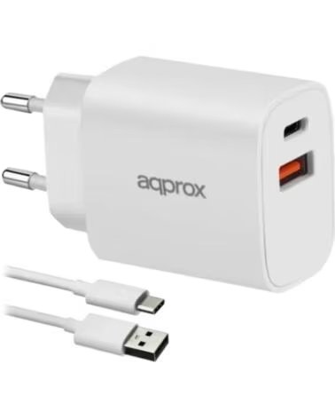 APPROX CARGADOR 20W QC 1 X USB A 1 X USB CCABLE