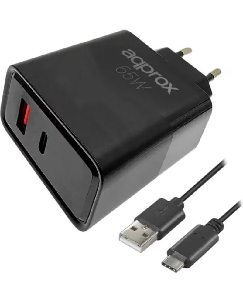 APPROX CARGADOR 65W QC 1 X USB A 1 X USB CCABLE