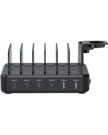 EWENT estacion de carga 6 USB 130w Reloj-Auric