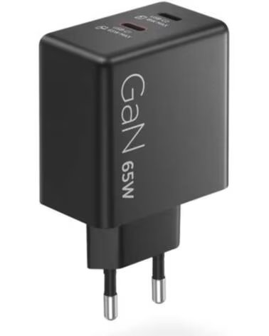 LENOVO Cargador Dual USB-C 65W Negro
