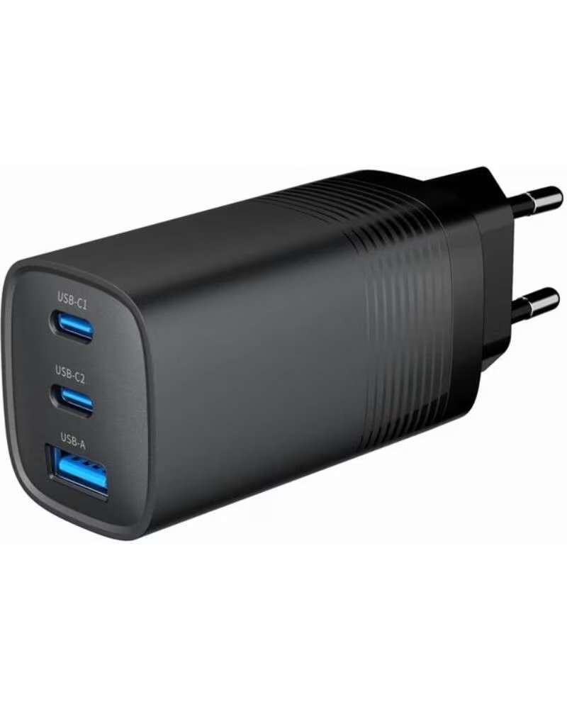 GEMBIRD Cargador rapido USB PDGaN 3 puertos 67 W