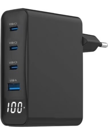 GEMBIRD Cargador rapido USB GaN 4 P 100 W LCD