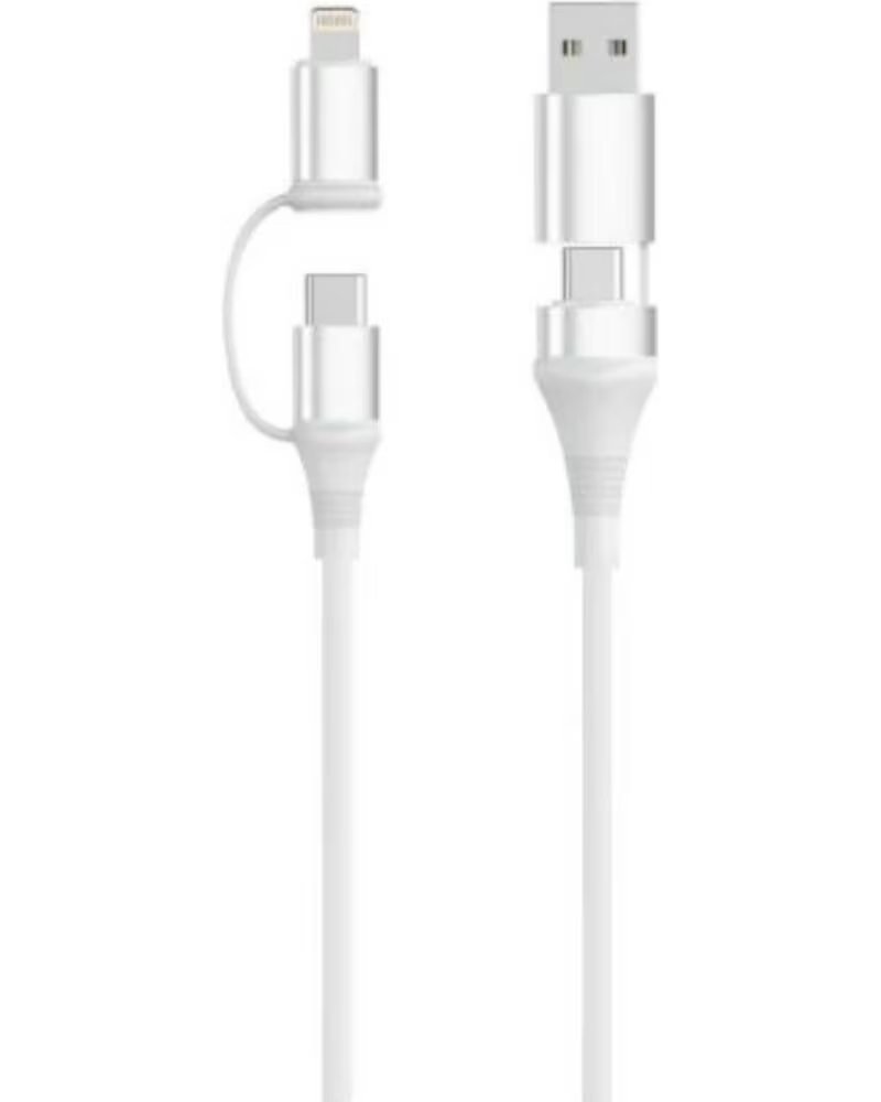 EWENT Cable 4-1 60W 1m USB-C Lightning USB-A Datos