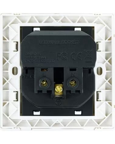 NANO CABLE Nanocable Base de enchufe pared schuko2USB 2 4A