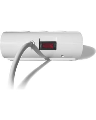 EWENT Regleta de escritorio 5 tomas de corriente - 2 puertos usb - blanco