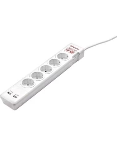 SALICRU Regleta sps safe 5 - 5 tomas schuko - 2 usb