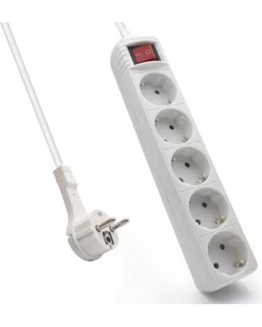 EWENT EW3955 Regleta 5 Tomas - 1 interruptor 1 5m