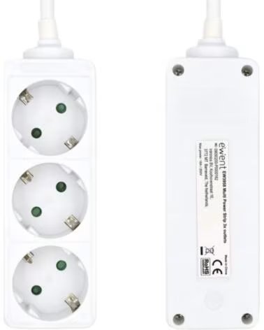 EWENT Ew3958 Regleta 3 tomas Blanco