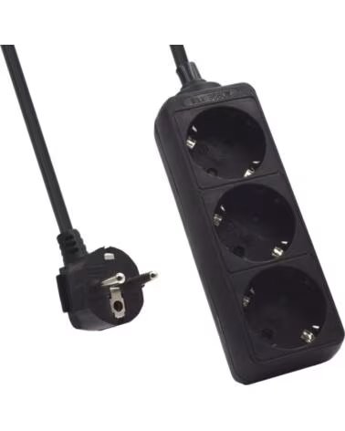 EWENT Ew3959 Regleta 3 tomas Negro