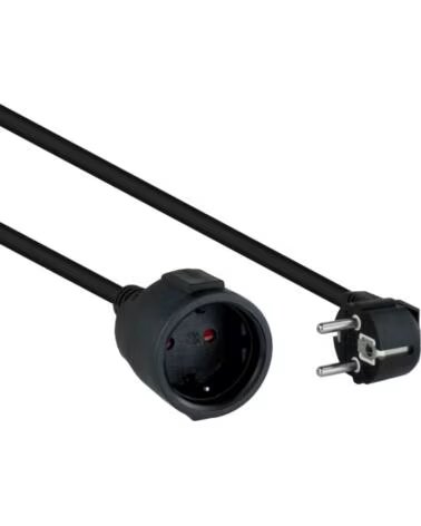 NANO CABLE Nanocable Cable Alim Alargador schuko negro 2 M