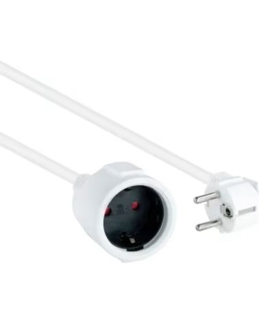 NANO CABLE Nanocable Cable Alim Alargador schuko blanco 5 M