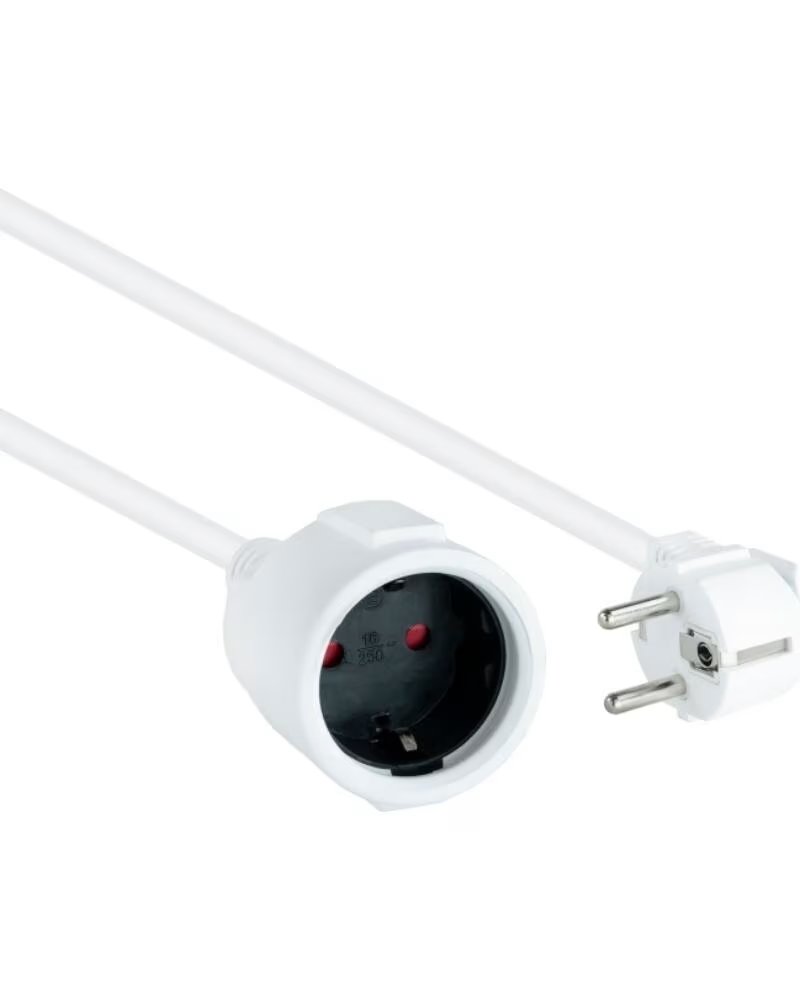 NANO CABLE Nanocable Cable Alim Alargador schuko blanco 5 M