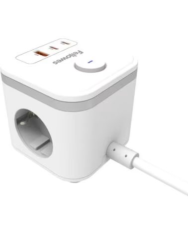 FELLOWES Cubo Multienchufe USB Blanco