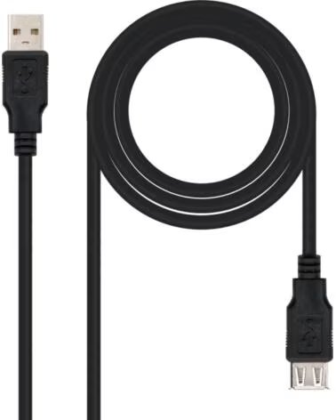 NANO CABLE Nanocable Cable USB 2 0 tipo A-M-A-H Negro 3m