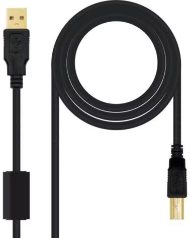 NANO CABLE Nanocable Cable USB 2 0 Impresora Ferrita 5 M