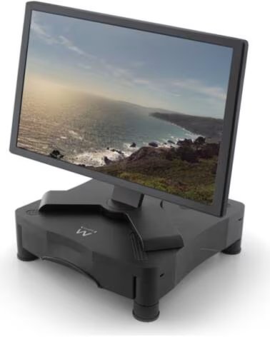 EWENT Elevador soporte monitor ew1280 con cajon negro regulable en altura