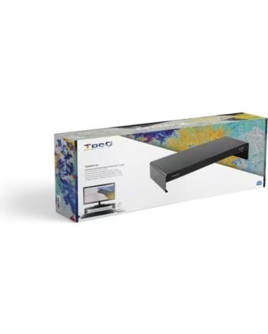 TOOQ Soporte elevador monitor-portatil 3xUSB negro