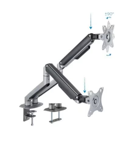 TOOQ DB4132TNR-G Soporte mesa 2 monitor-tv 17-32