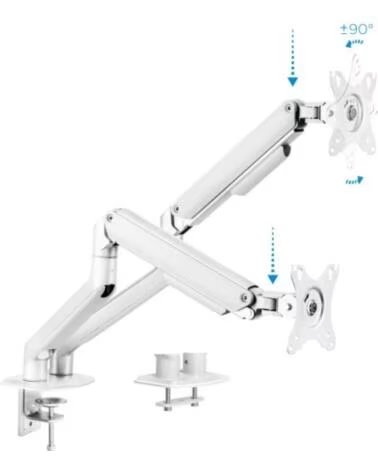 TOOQ DB4132TNR-W Soport mesa 2 monitor-tv 17-32 B