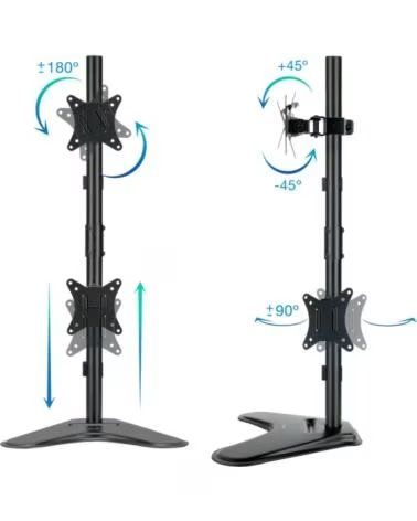TOOQ Soporte mesa DB1703TNV-B 2 brazos Vertical