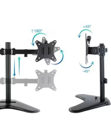 TOOQ Soporte mesa DB1702TN-B 2 brazos 17-32