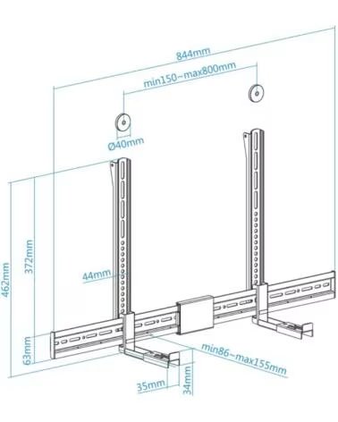 TOOQ Soporte barra sonido para tv multinstalacion