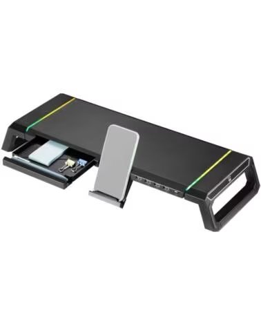 EWENT Elevador monitor Rgb con hub usb 3 0