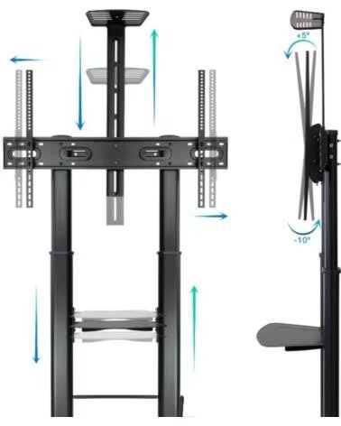 TOOQ Soporte Suelo-Pared fijo HIPERION 55-100