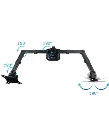 TOOQ Soporte mesa DB1802TN-B 2 brazos 17-27