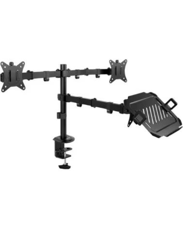 TOOQ DB1202TN-B Soporte mesa 2 pantallas portatil