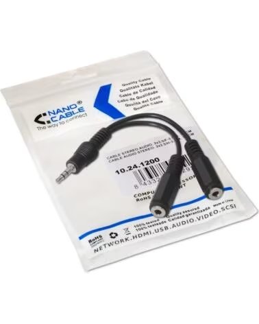 NANO CABLE Nanocable Cable Audio Estereo 2Jack 3 5H Jack 3 5M