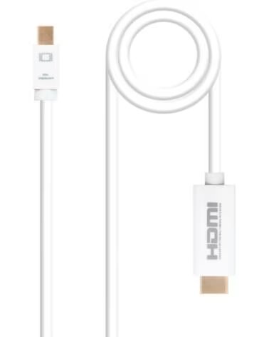 NANO CABLE Nanocable Cable Conversor Mini DP- HDMI 2 M Blanco