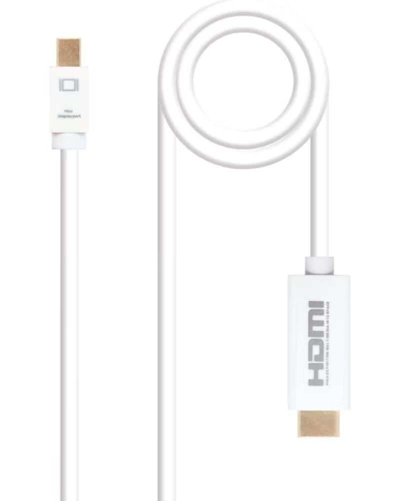 NANO CABLE Nanocable Cable Conversor Mini DP- HDMI 2 M Blanco