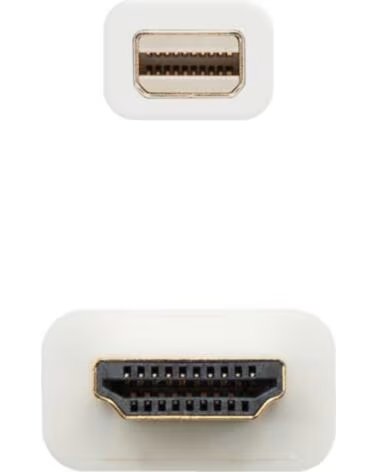 NANO CABLE Nanocable Cable Conversor Mini DP- HDMI 2 M Blanco