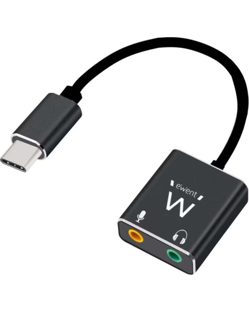EWENT Cable adaptador de audio USB tipo C- Jack
