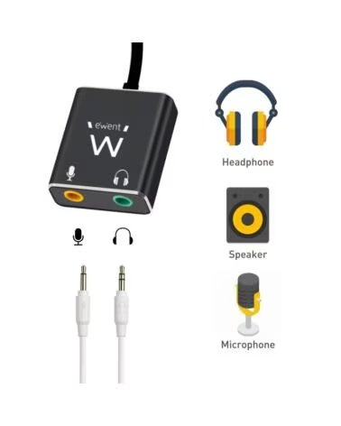 EWENT Cable adaptador de audio USB tipo C- Jack