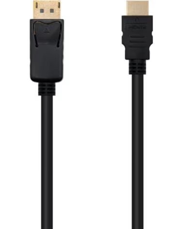 NANO CABLE Cable displayport a hdmi nanocable 1m - macho - macho - negro