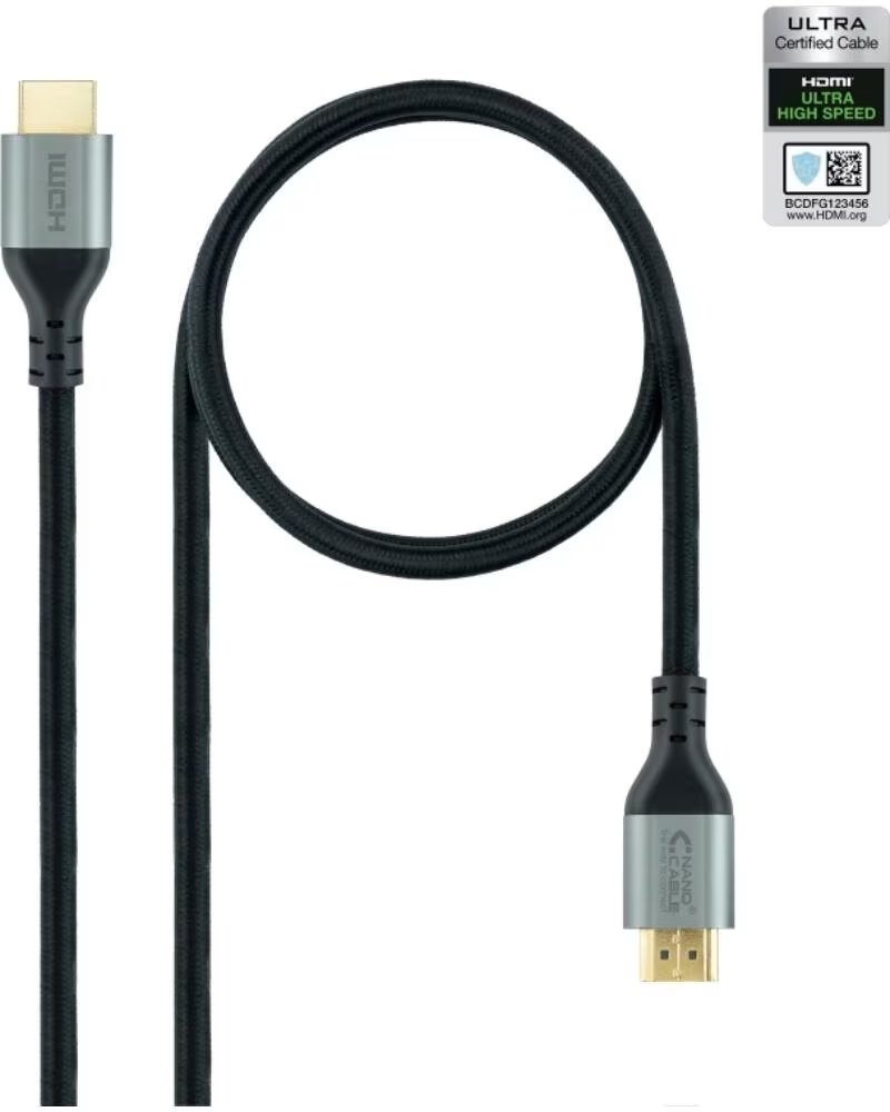 NANO CABLE Cable hdmi 2 1 nanocable 1m - macho - macho - negro