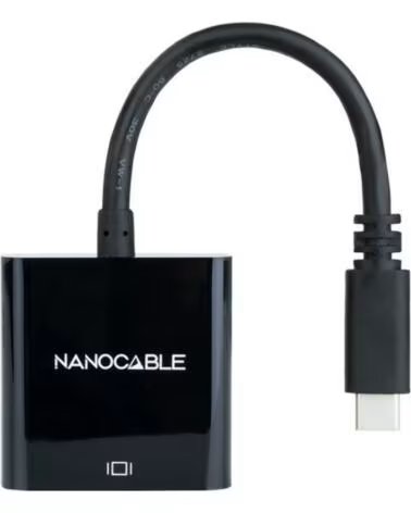NANO CABLE Nanocable Conversor USB-C-M a HDMI-H Negro 15cm
