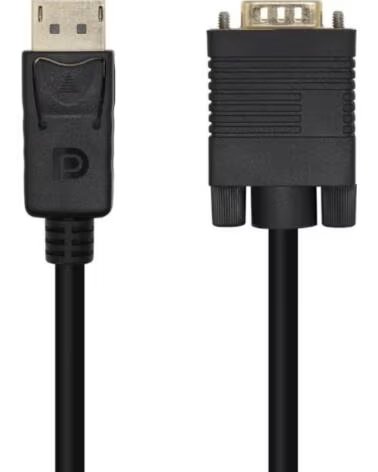 AISENS Conversor DP-M-VGA-M negro 2 0m