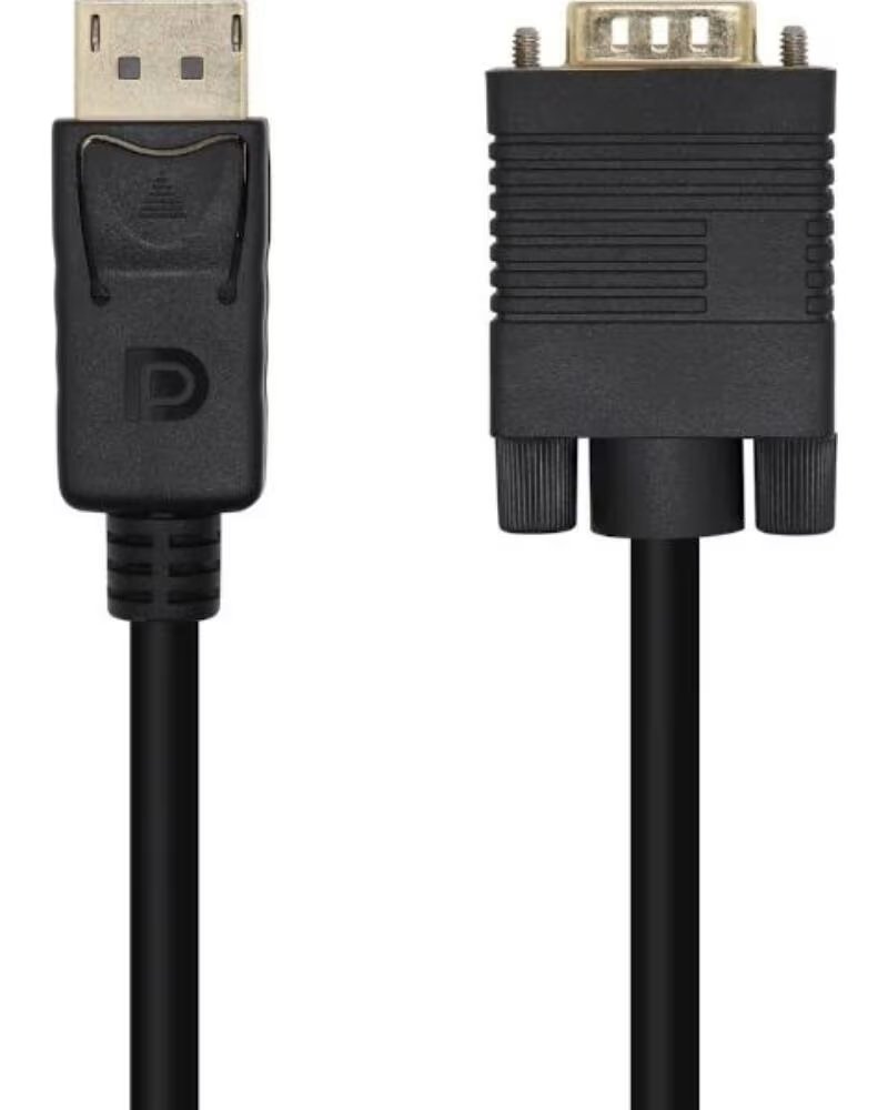 AISENS Conversor DP-M-VGA-M negro 2 0m