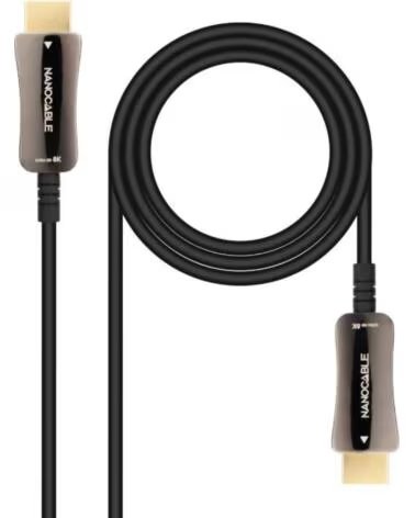 NANO CABLE Cable HDMI 2 1 AOC 8K Nanocable 10 15 2120- HDMI Macho - HDMI Macho- 20m- Negro