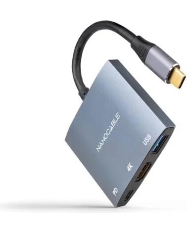 NANO CABLE Nanocable Conversor USB-C a HDMI-USB3 0-PD 15 cm