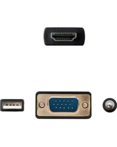 NANO CABLE Nanocable Conversor HDMI a VGA-Jack-UBS 1 8 m
