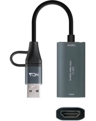 NANO CABLE Capturadora de Video Externa Nanocable 10 15 0001- USB Tipo-C - USB 3 0